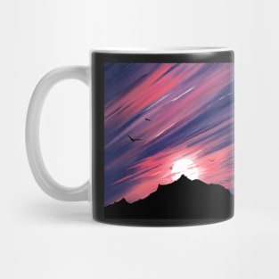 Mountains and the moon Mug